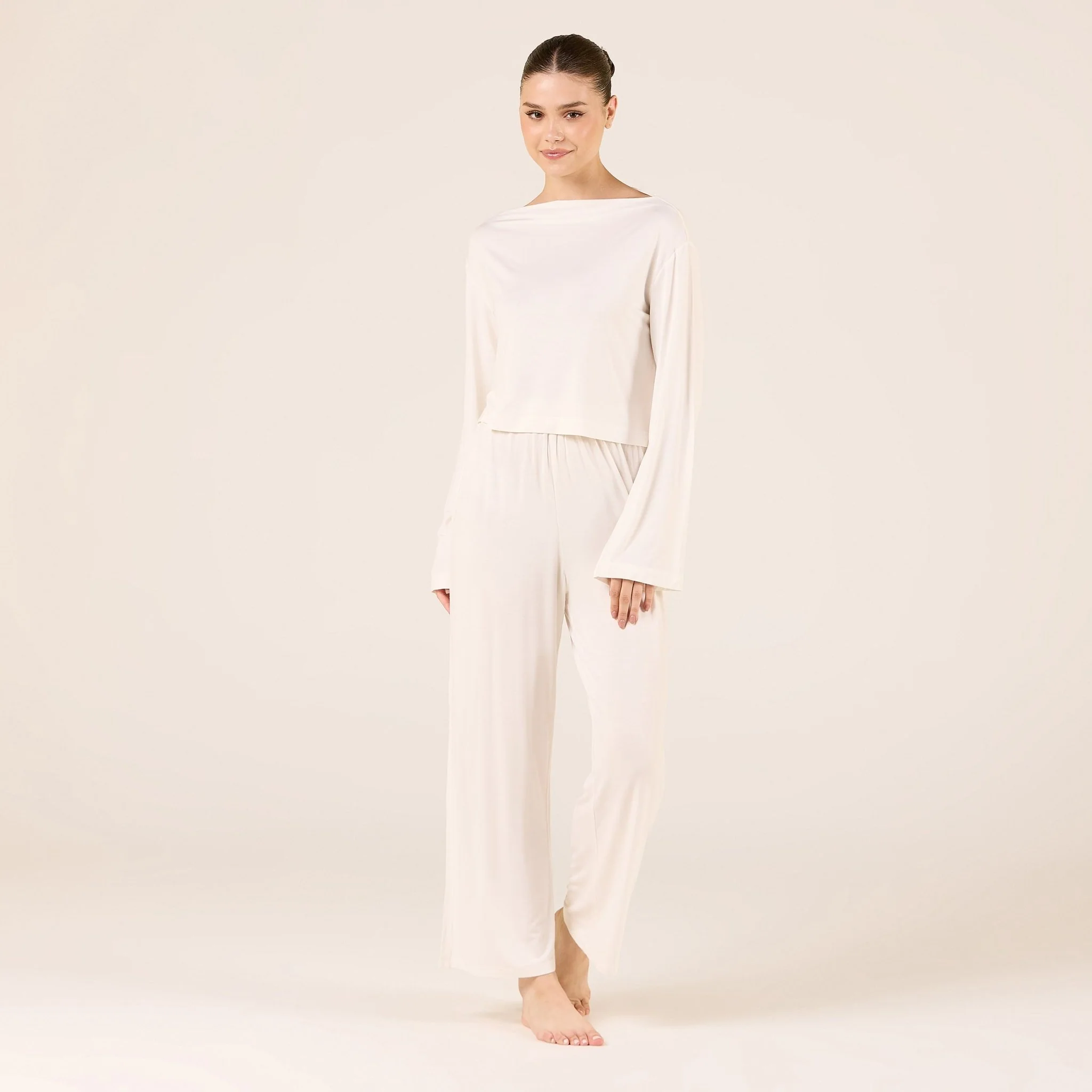 Bamboo Wide Leg Elastic Waist Pants - Image 5