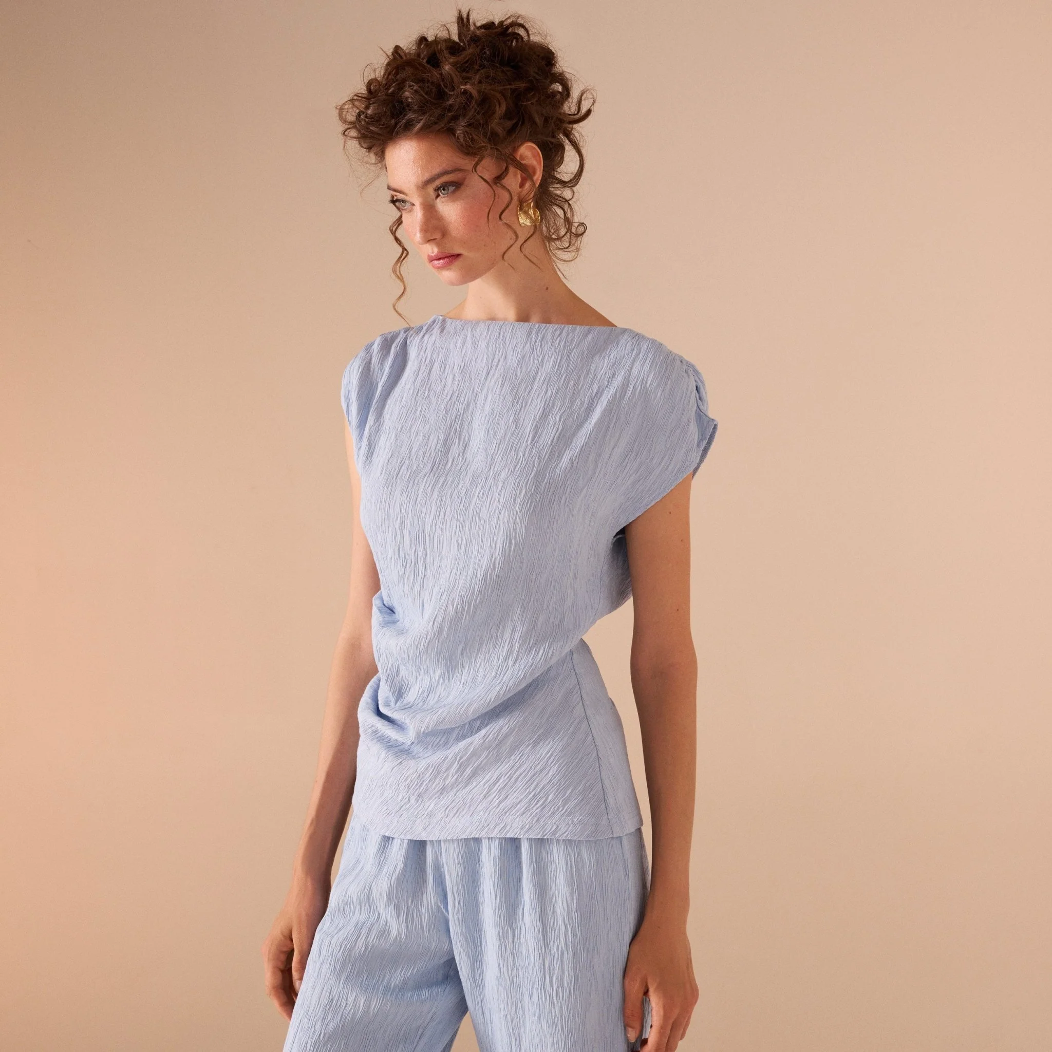 Cap Sleeve Crepe Top - Image 10