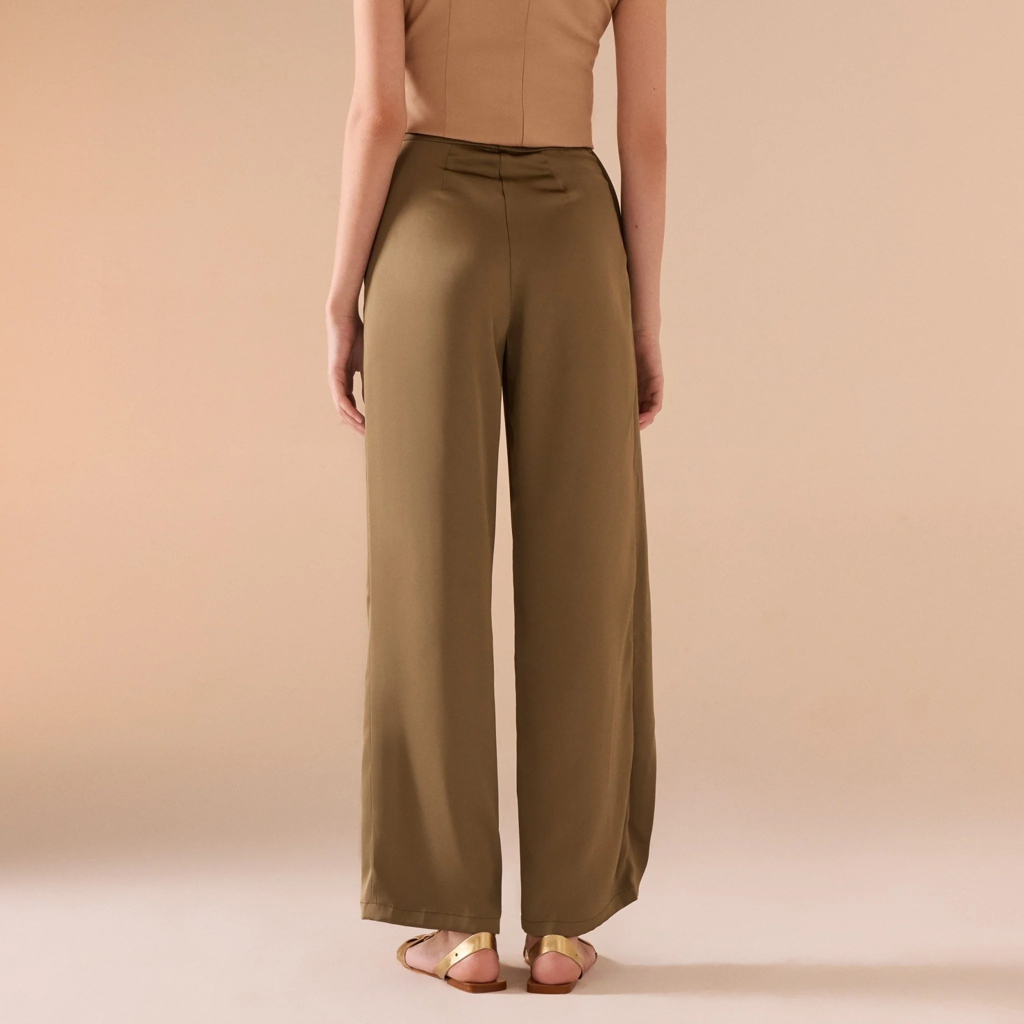 Crossed Hip Wide Leg Pants - Image 6