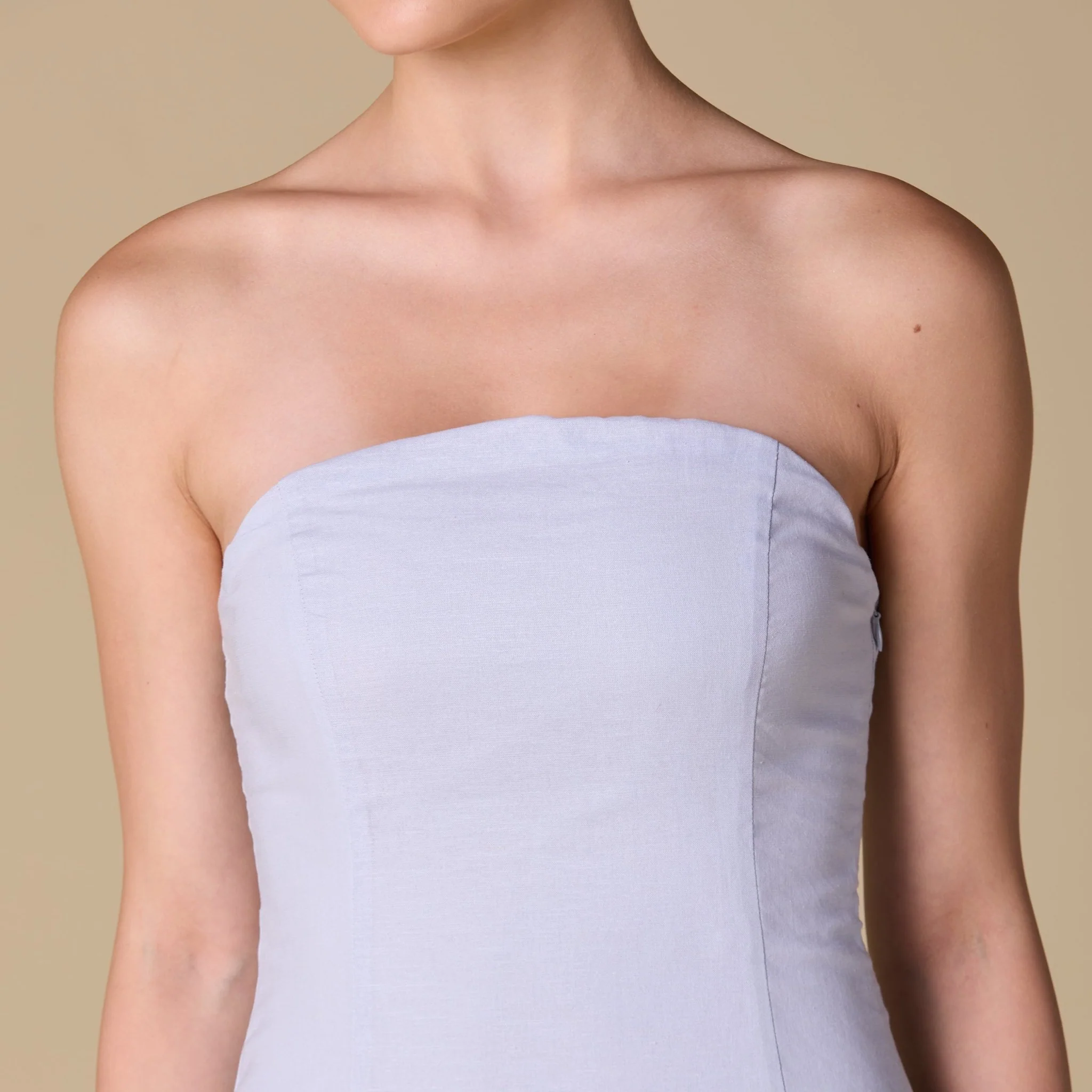 Flared A-Line Dress with Gifted Gathered Off-Shoulder Top - Image 3