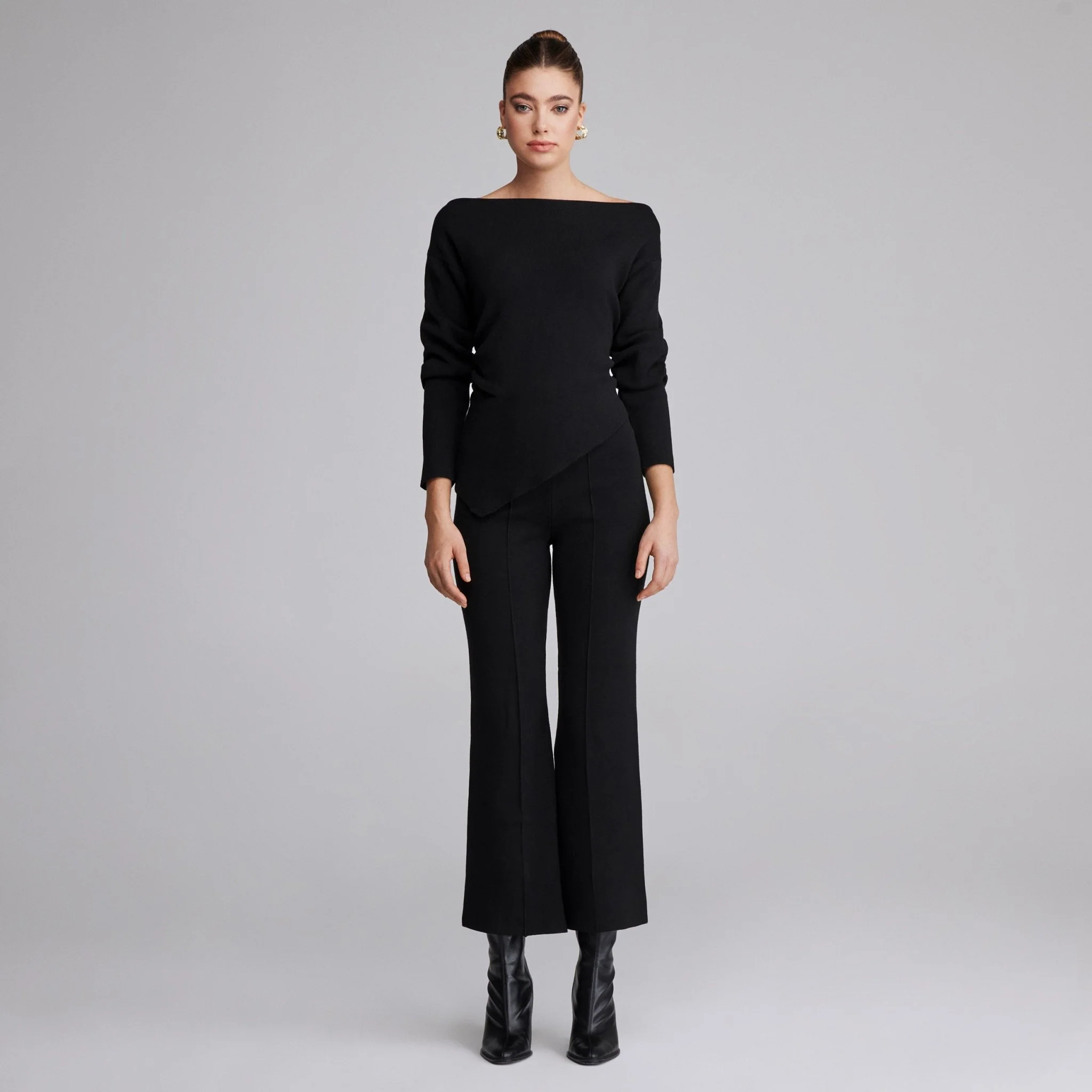 High waist knitted flare pant - Image 2