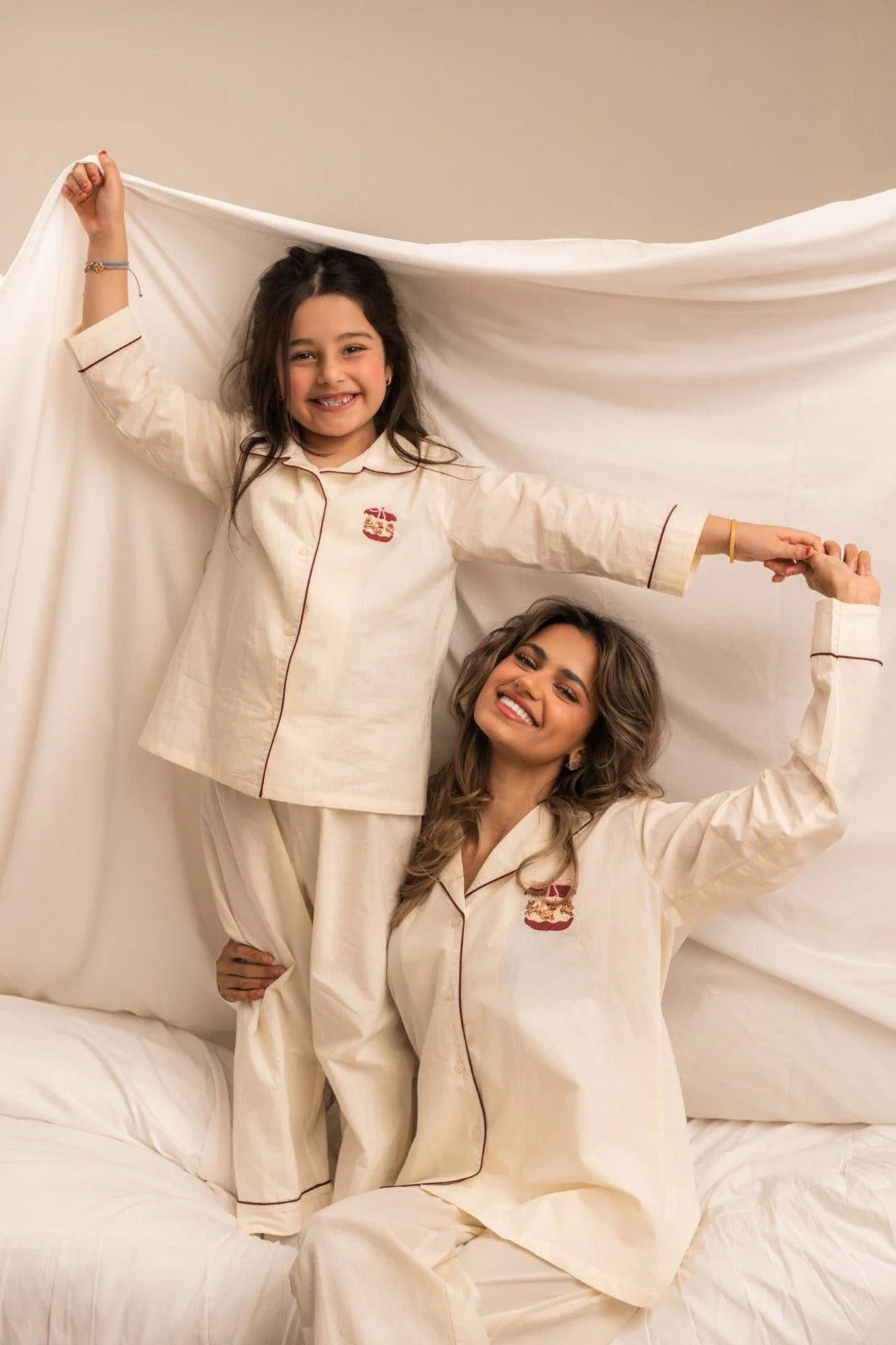 100% Cotton Ivory Embroidered Shirt For Kids - Image 2