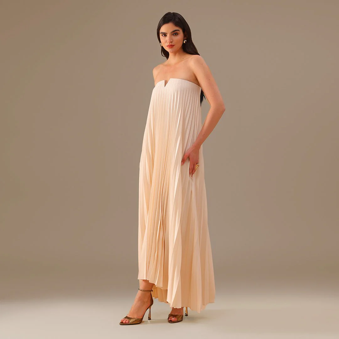 Ivory Off-Shoulder Aline Gown - Image 2
