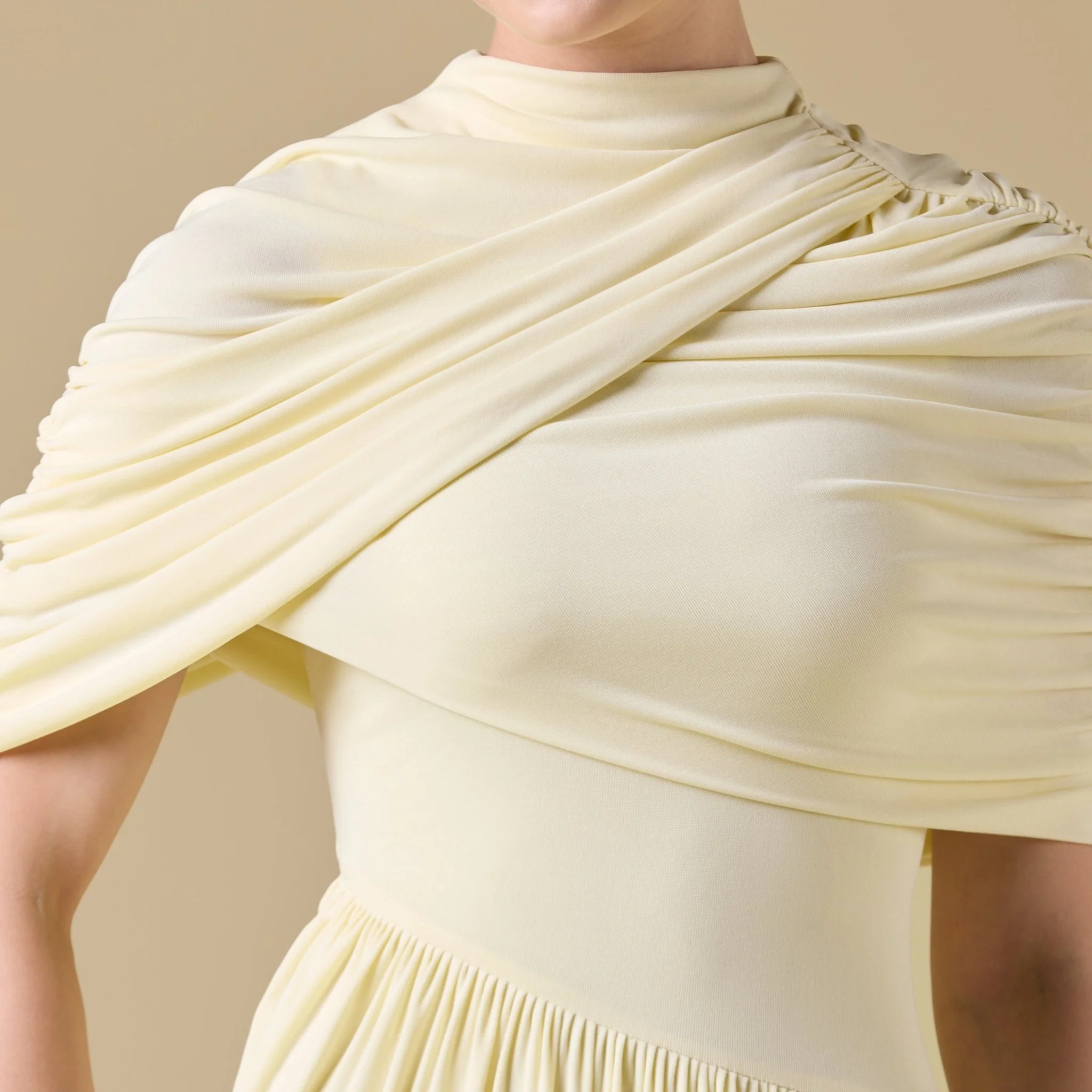 Jersey Draped Maxi Dress - Image 11