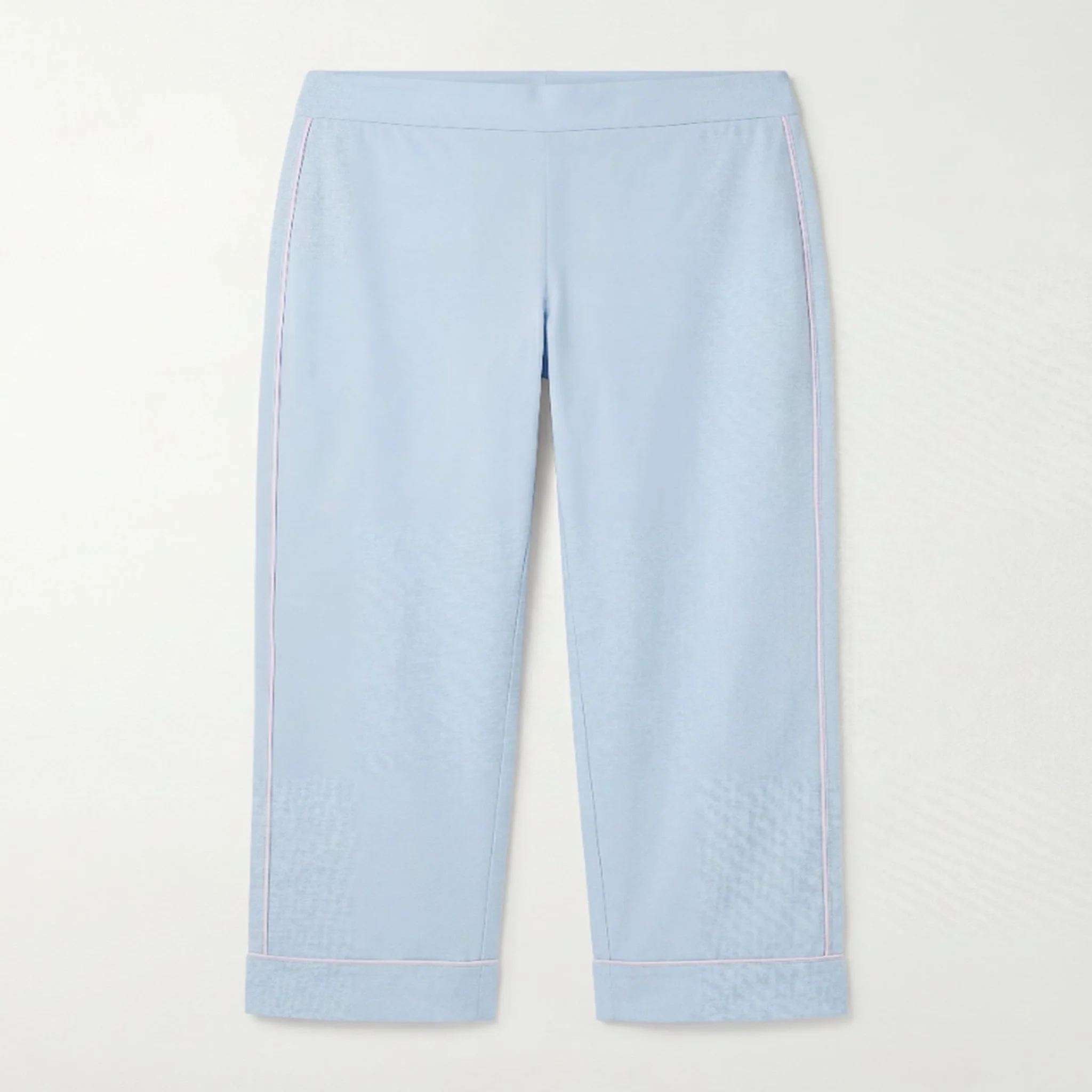 100% Cotton Light Blue Wide Leg Pants For Kids