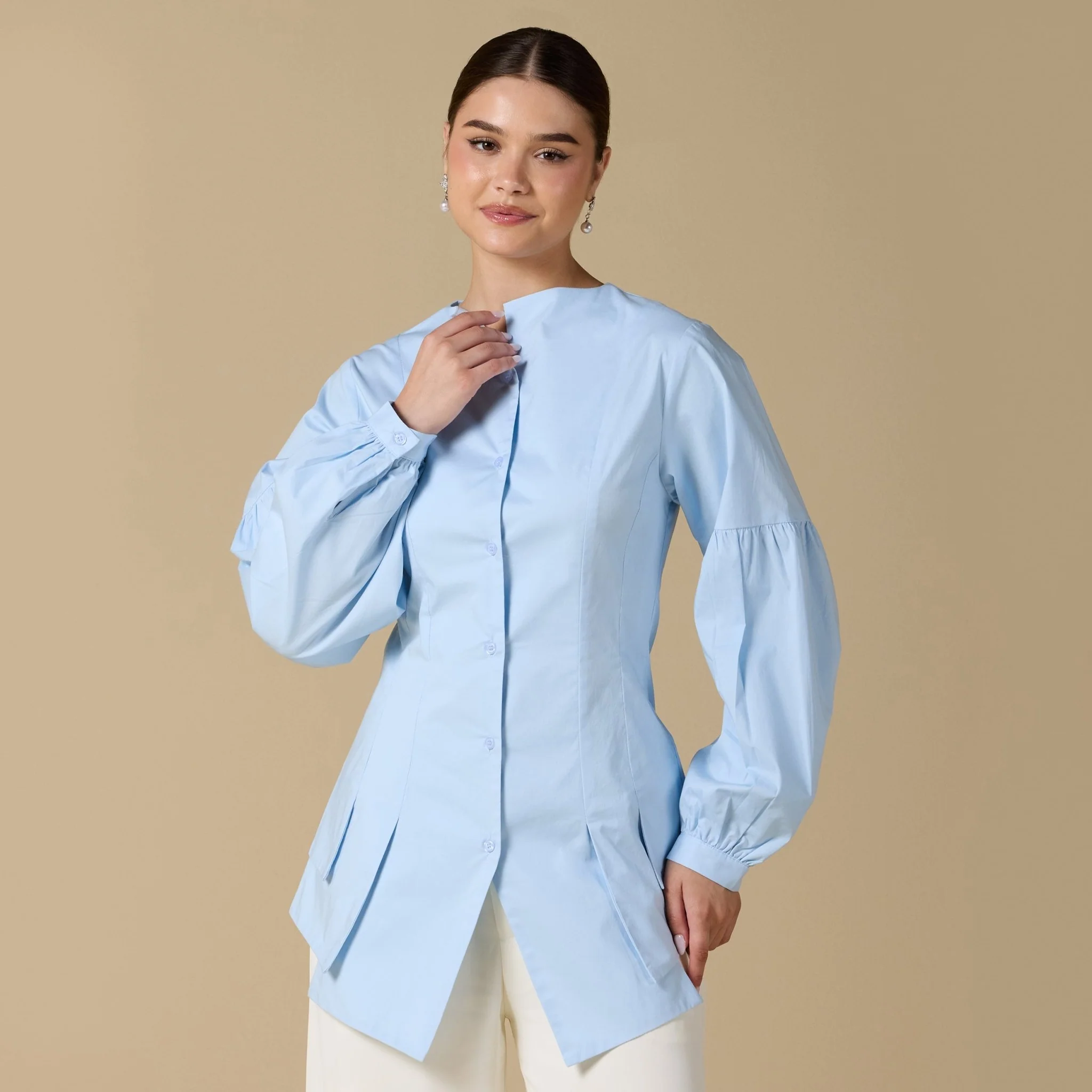 Long sleeve ruffled shirt - Image 4