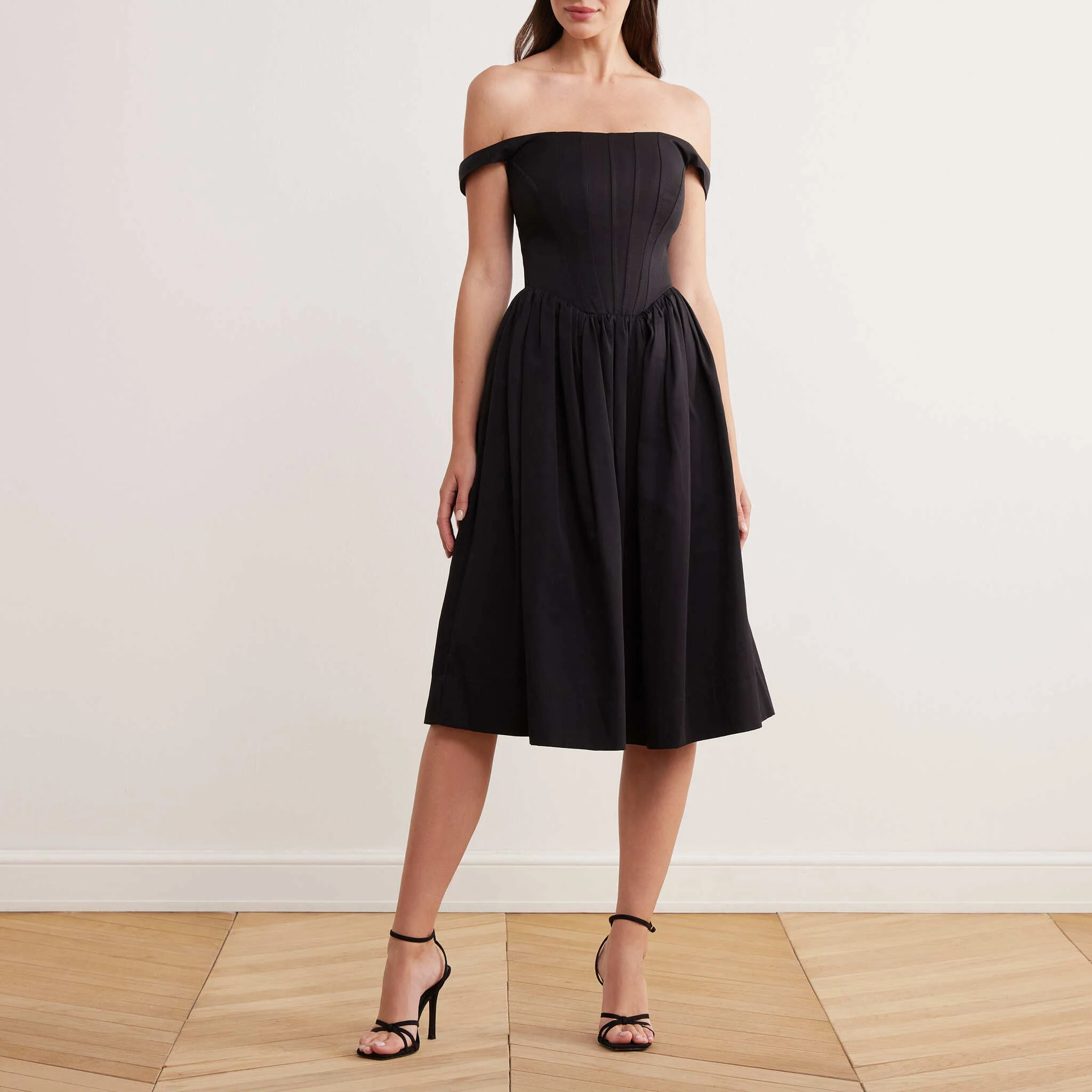 Off Shoulder Corset Midi Dress - Image 2