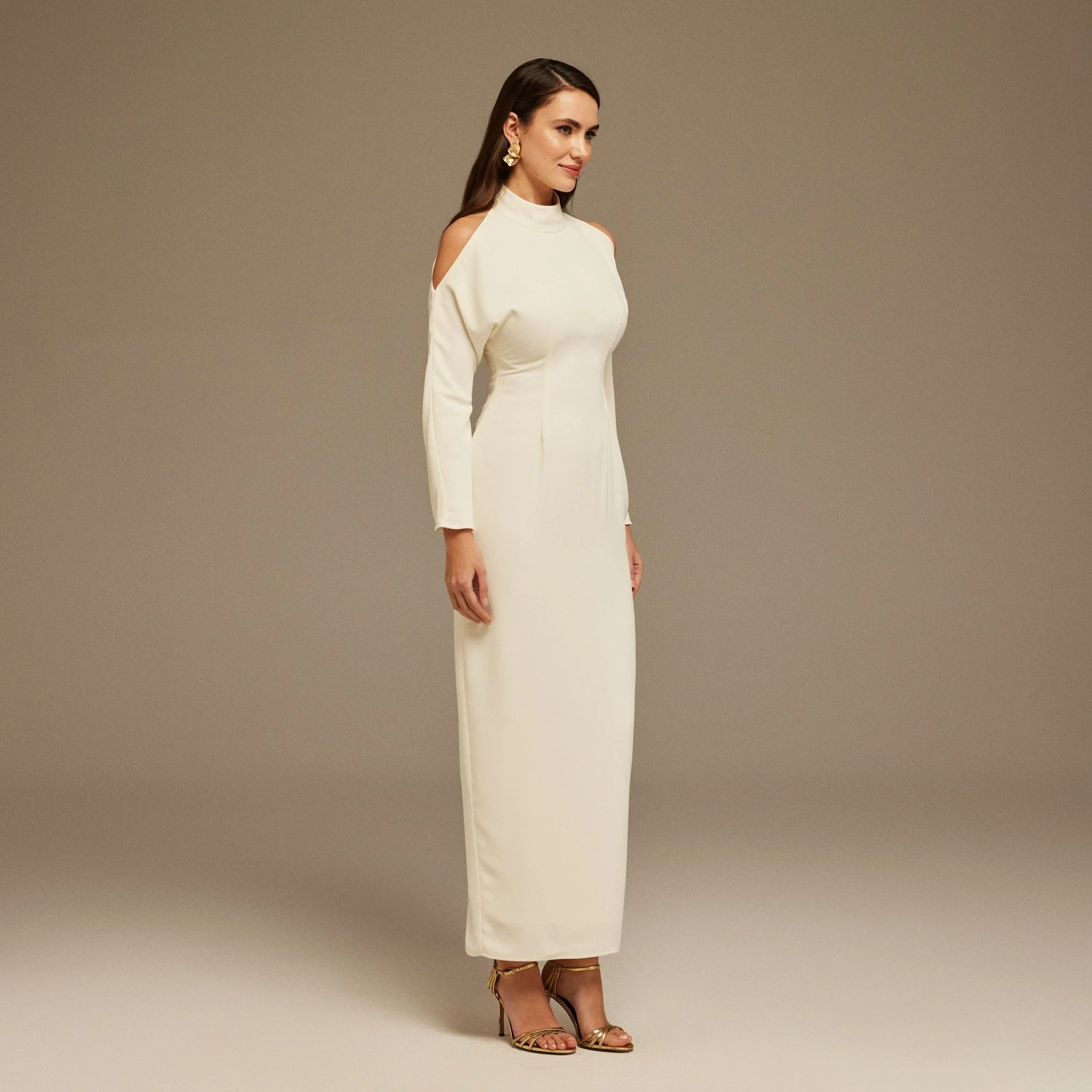 Poet Shoulder Long Sleeve Maxi Dress - Image 2