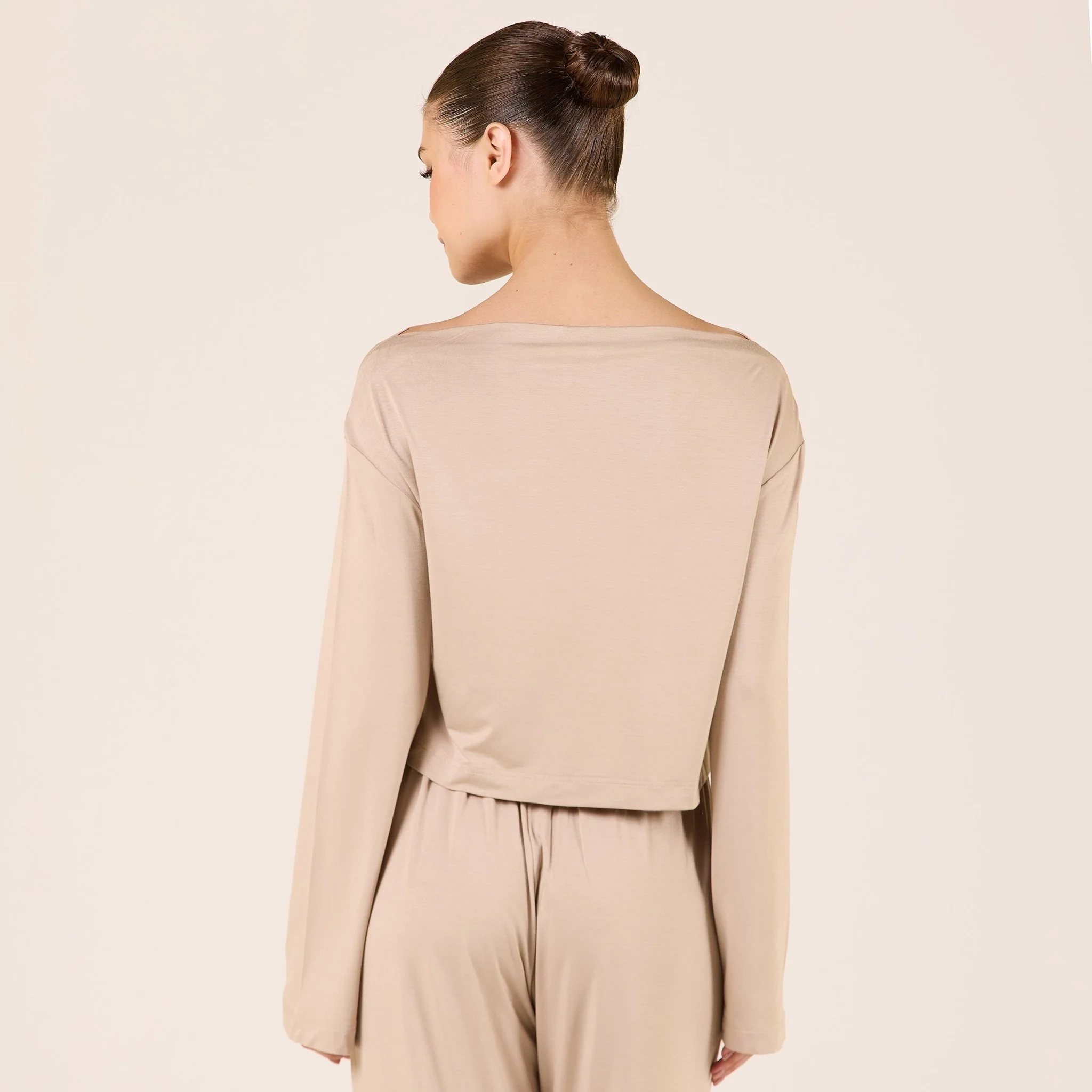 Wide Fit Bamboo Boat Neckline Top - Image 5