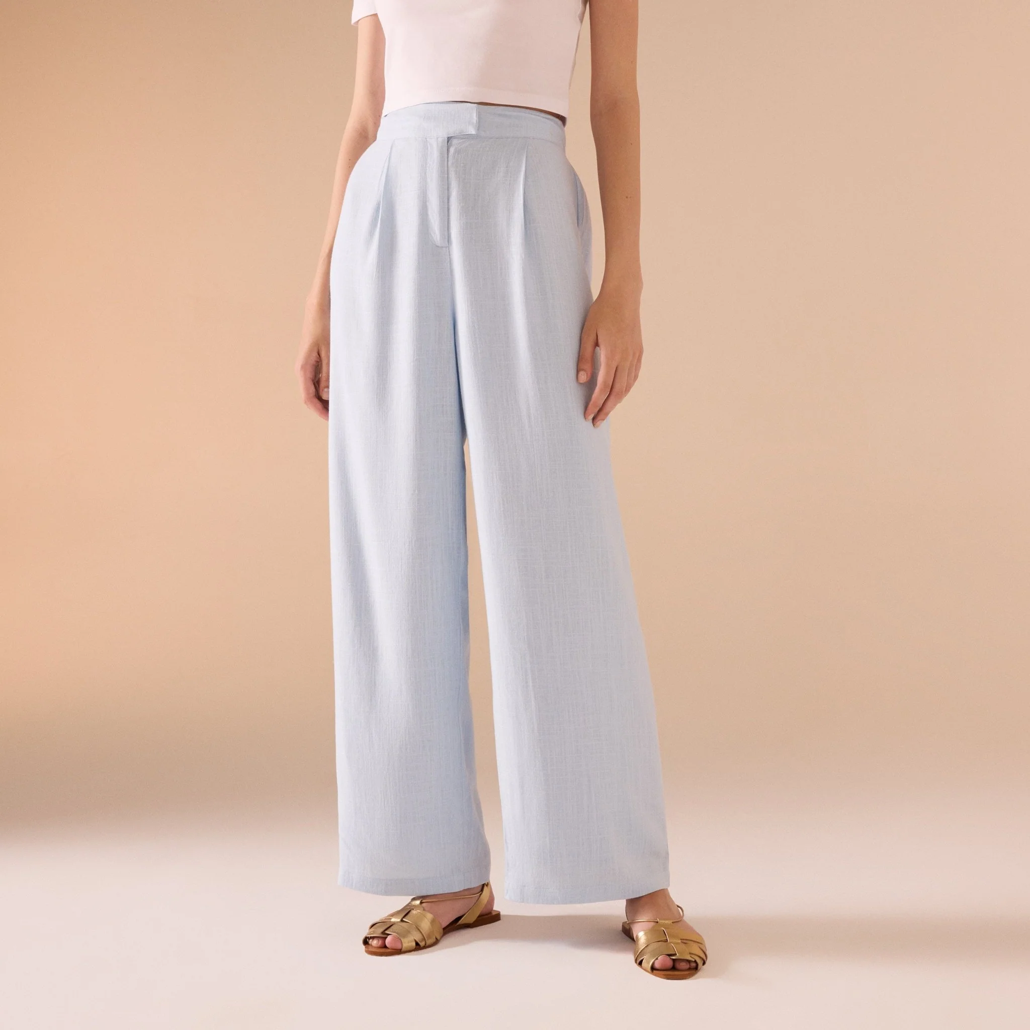 Wide Leg Linen Pants - Image 3
